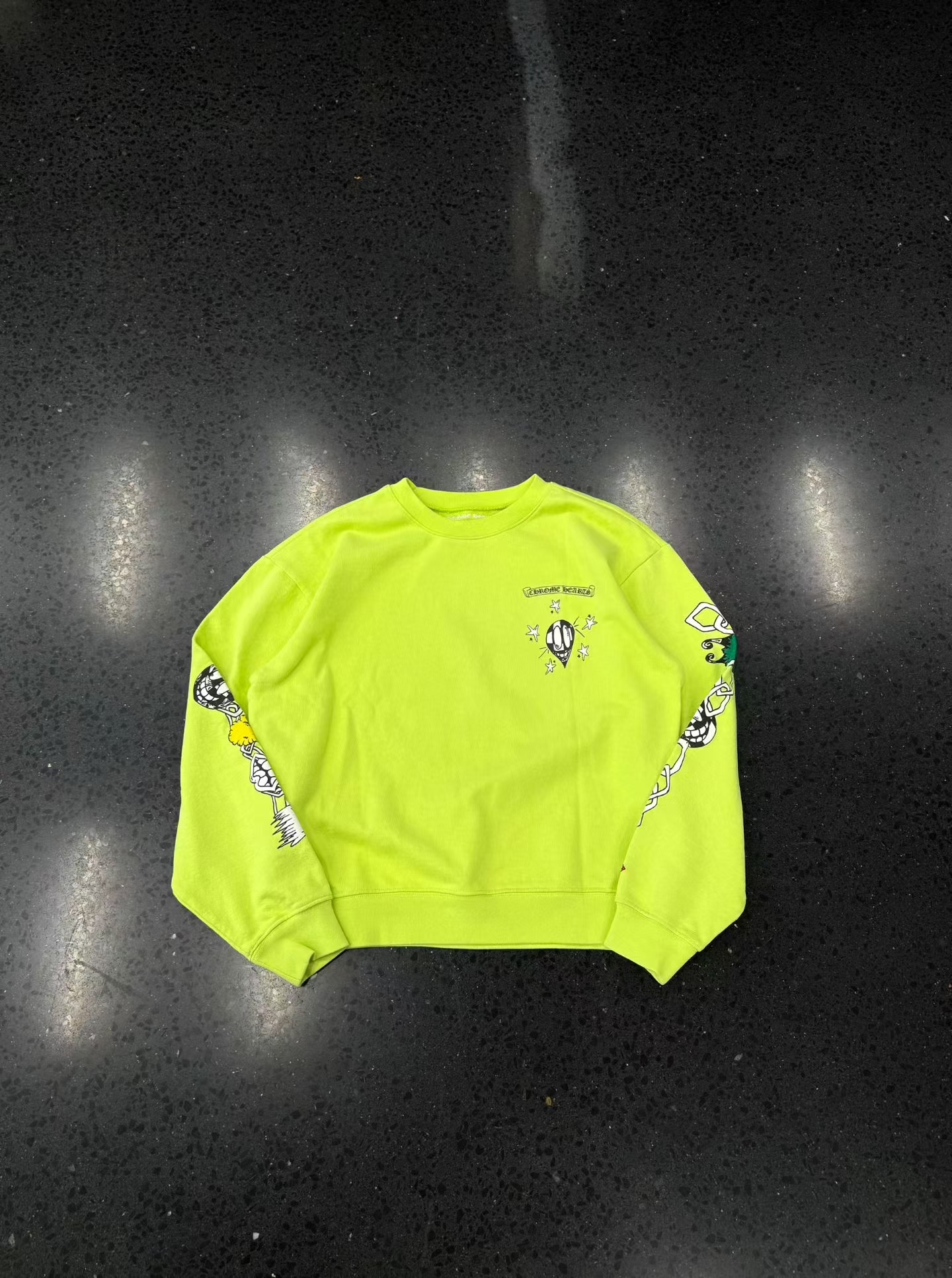 Chrome hearts Mattyboy grimace😜Graffiti Sweat Green, image 1