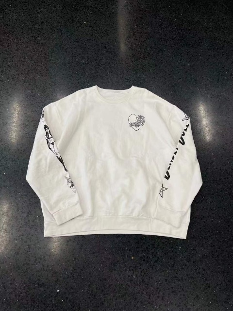 Chrome hearts 克罗心  Deadly doll 爱心💗藤蔓卫衣 白
