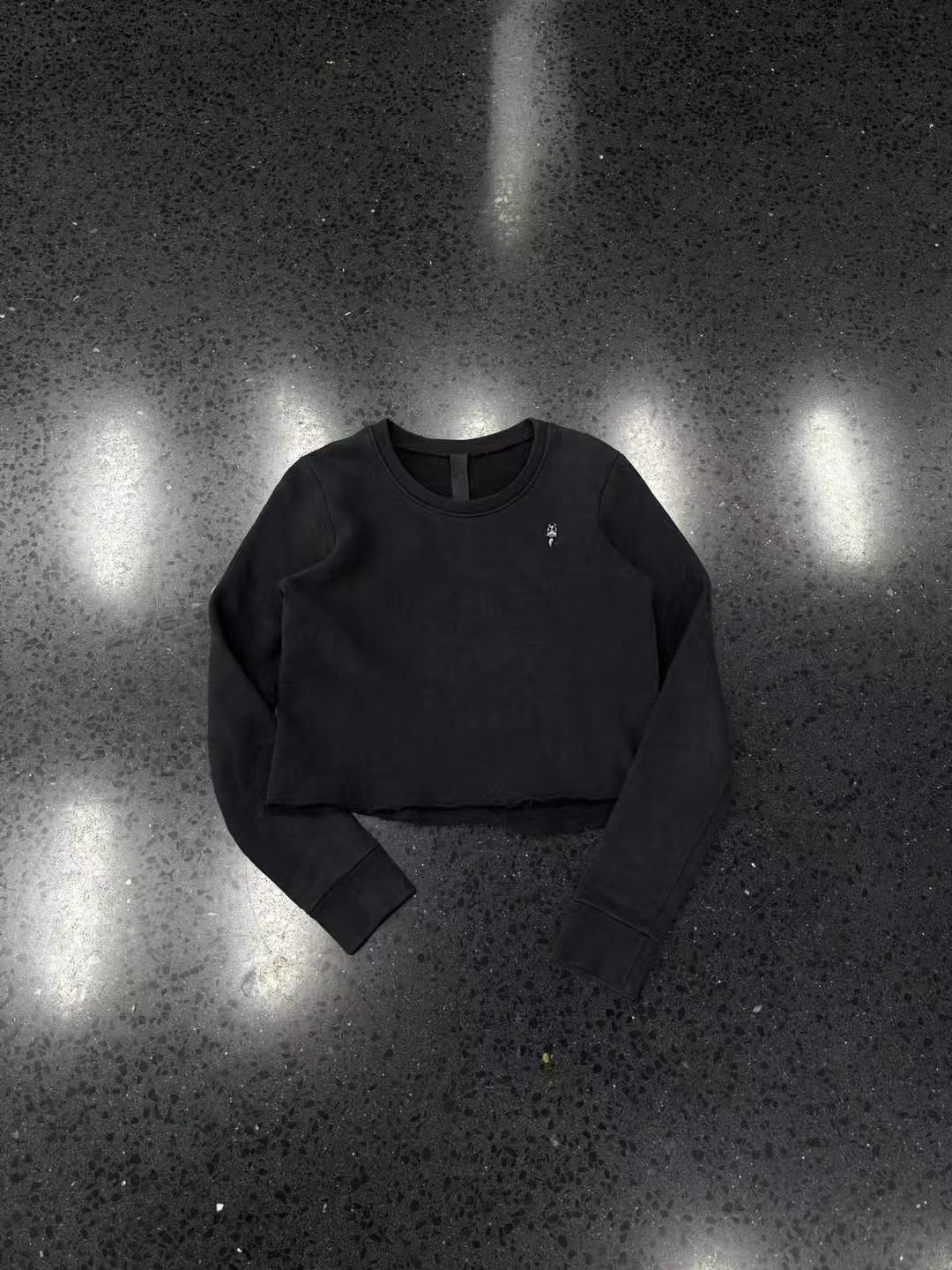 Chrome Hearts cross✝Leather sword silver sweater short black, image 1