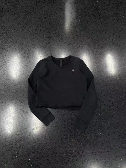Chrome Hearts cross✝Leather sword silver sweater short black