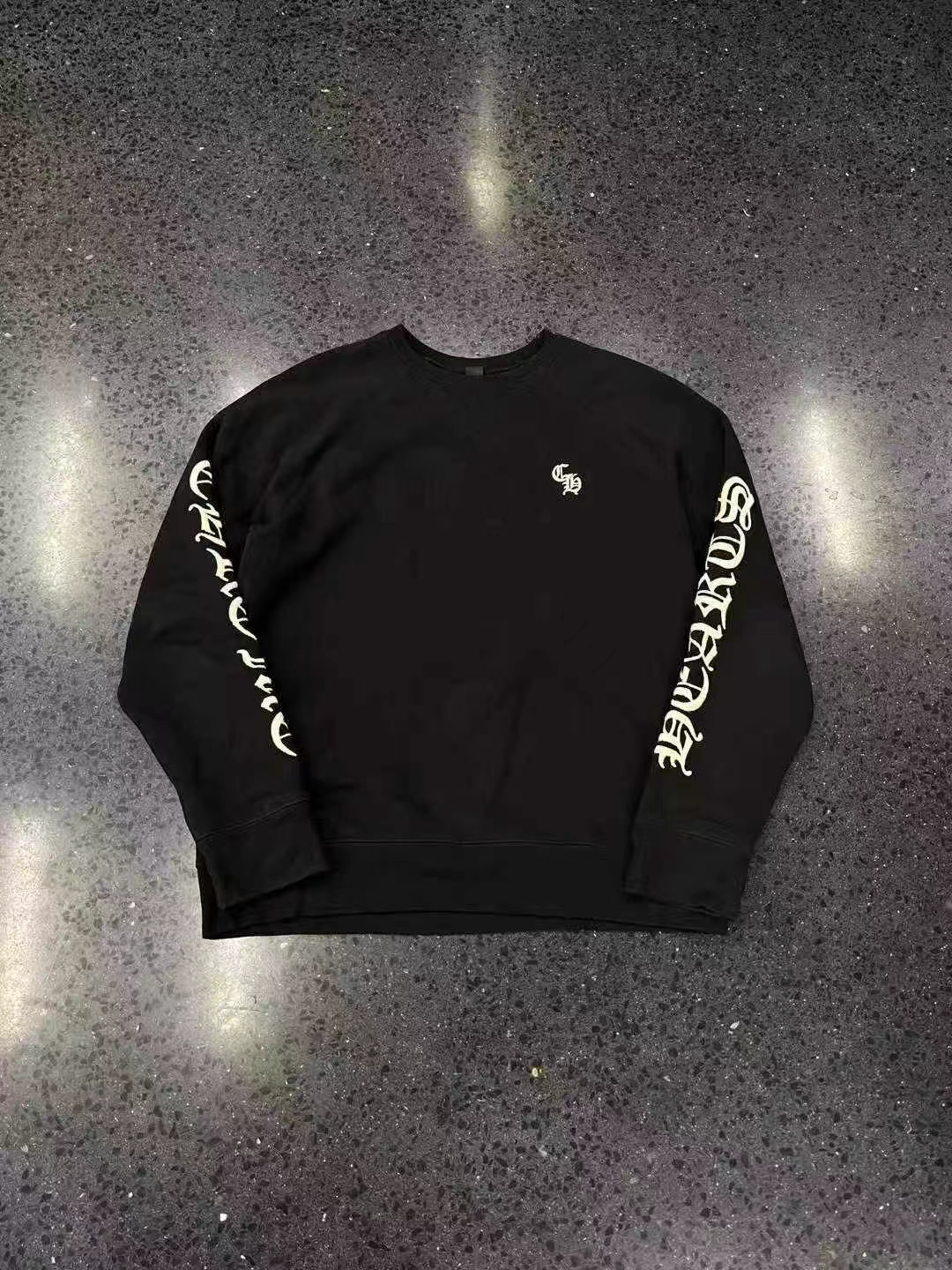 Chrome hearts 克罗心  CH梵文刺绣卫衣 黑色，第 1 张图片