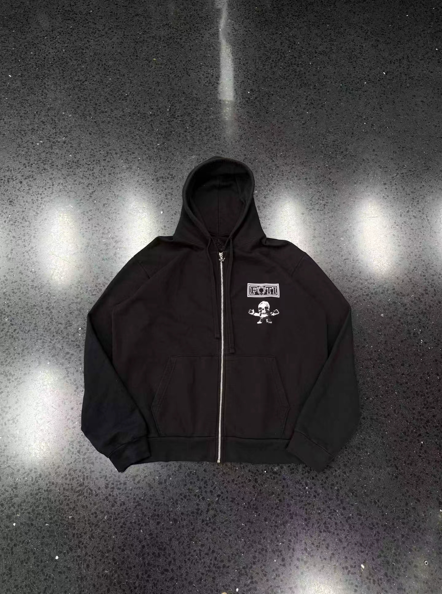 Chrome hearts Кросс Сердце Радуга🌈FOTI Jiuonggong сетка толстовка с молнией черный, изображение 1