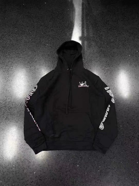 크롬 하트 치명적인 인형 공식 웹 사이트 독점 후드, 블랙