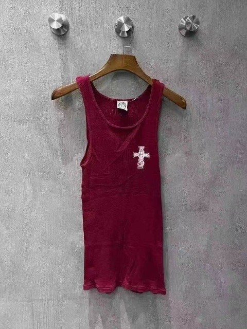 Chrome hearts Cros หัวใจ Kelletron Cross✝️ เสื้อกั๊ก VTG สีแดง