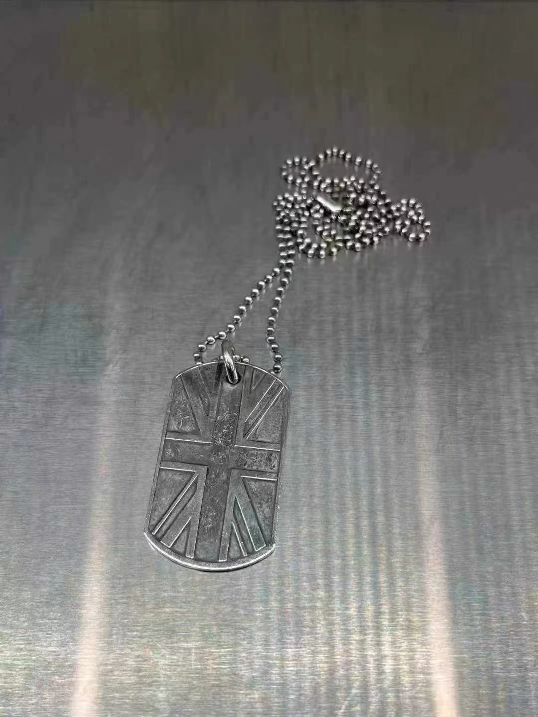 Chrome hearts โครเอเชียหัวใจ925เงินสหราชอาณาจักร🇬🇧สร้อยคอตราทหาร รูปที่ 1