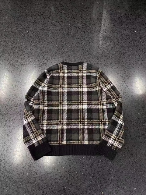クロムハーツクロス✝️ 皮張りワッフルセーターグレー