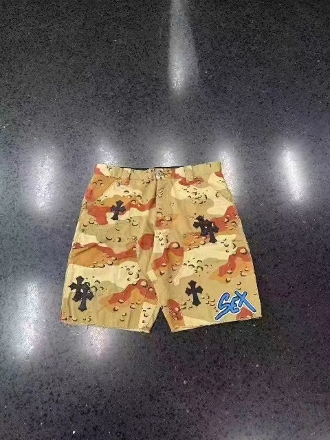 크롬 하트 섹스 쇼 한정판 사막 위장 패치 워크 반바지
