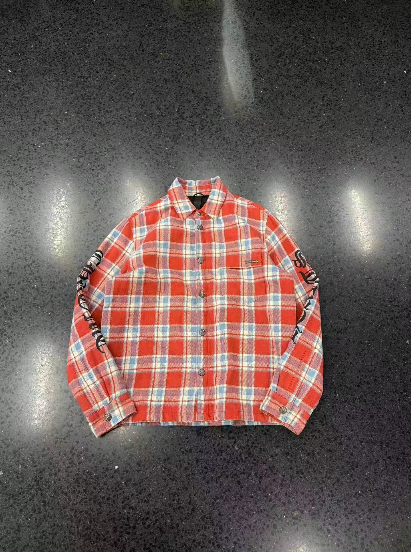 Chrome hearts 克罗心  Old English格纹workdog棉服夹克，第 1 张图片