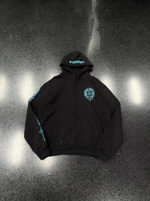 เสื้อฮู้ดเกือกม้าสีดำ Chrome hearts Cros Heart Mapplethorpe