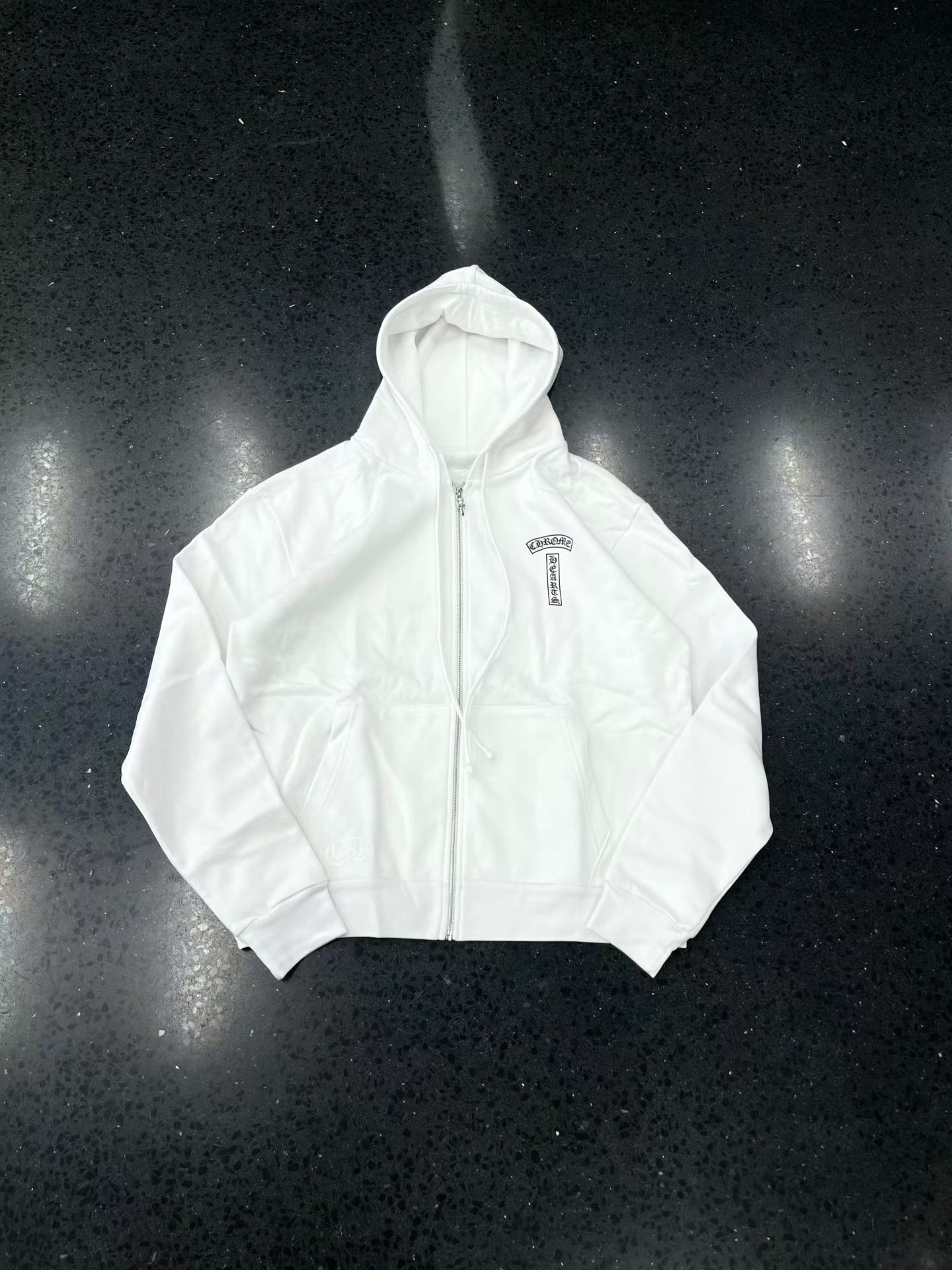 Chrome hearts USA Sanskrit Print Zip Hoodie White, image 1