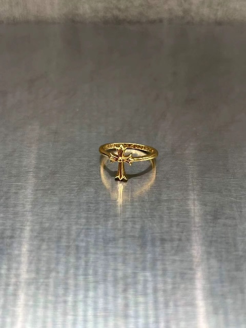 Chrome hearts โครเอเชียหัวใจ22K ข้าม✝แหวนหมากฝรั่ง