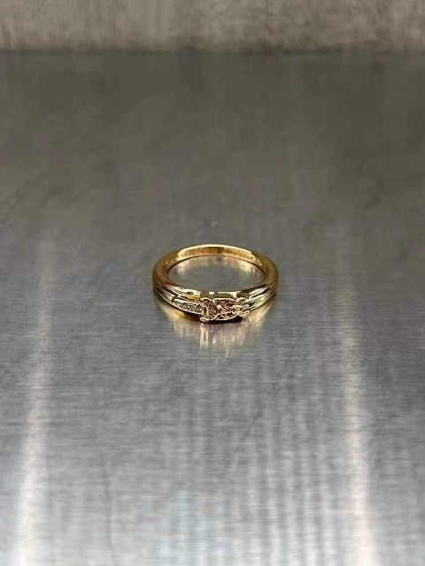 Chrome hearts Croheart 22K แหวนดาบเพชรสีขาวรุ่นแคบ