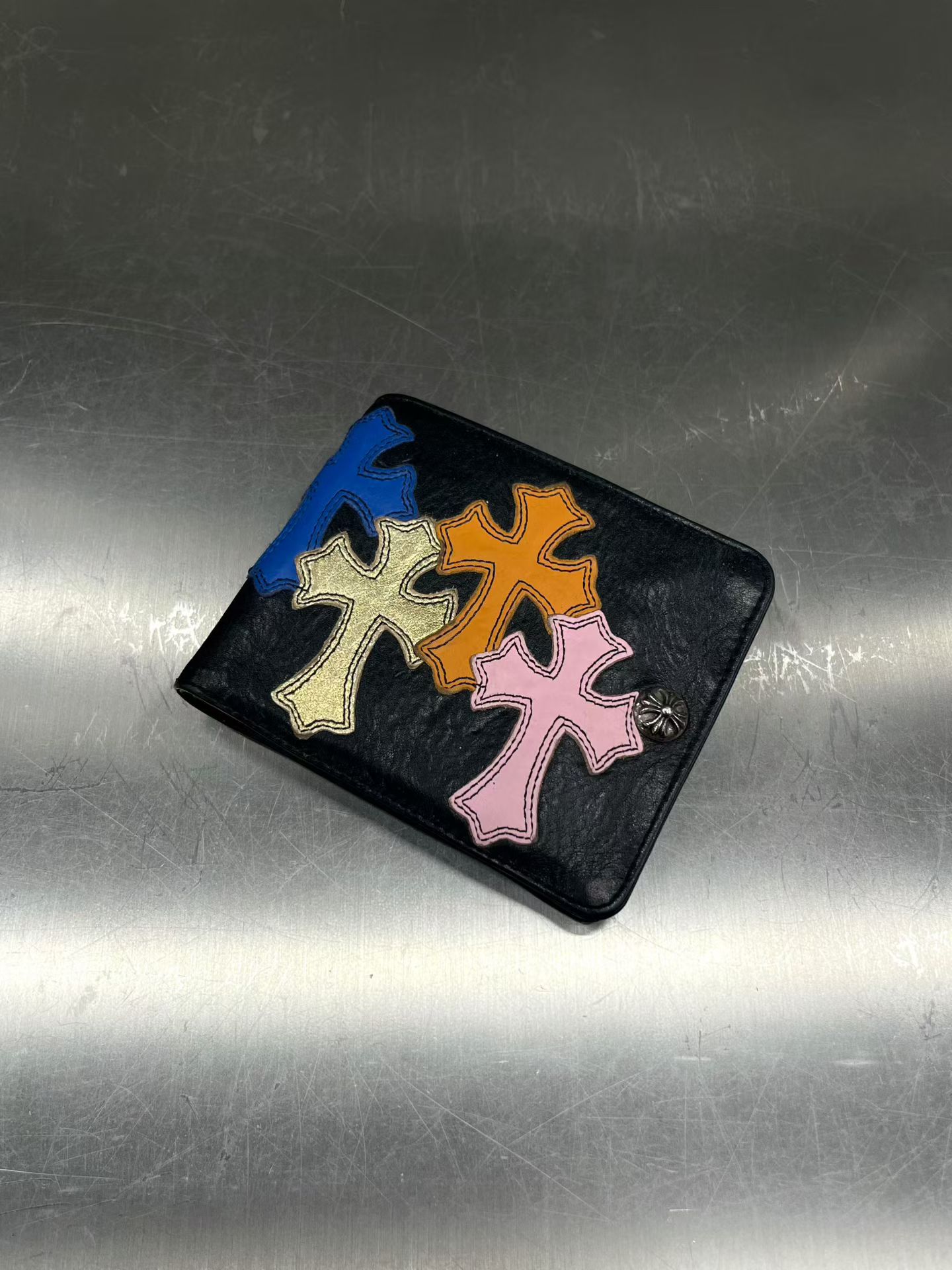 Chrome Hearts colorful leather cross✝Short wallet can be hung pants chain, image 1