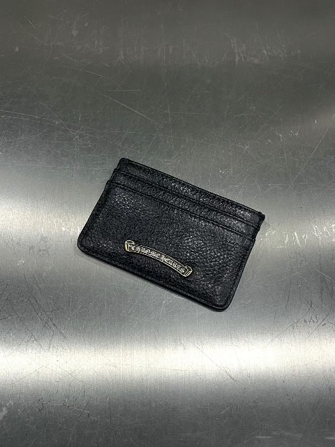 Chrome hearts โครโรนีหัวใจรีลเงินหนังสีดำ