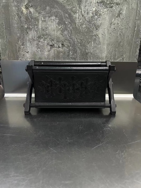 Chrome Hearts cross✝️ Leather Ebony Storage Rack Black