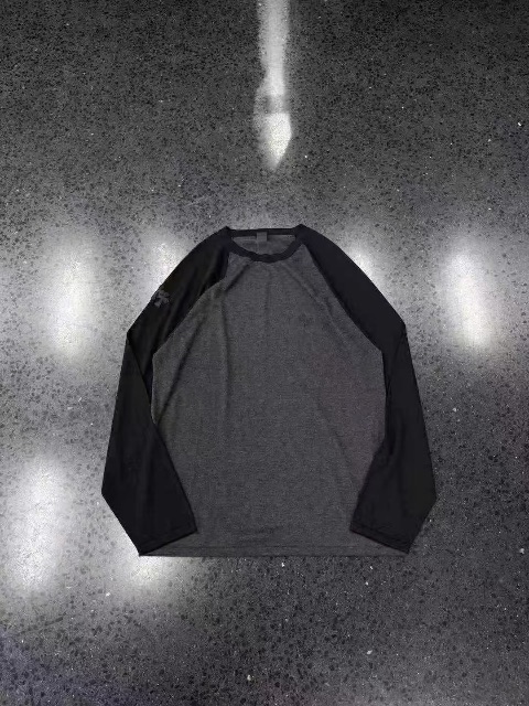 Chrome Hearts cross✝Sticker mulberry silk long sleeve black gray