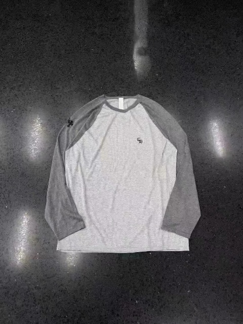 Chrome Hearts cross✝Sticker mulberry silk long sleeve gray