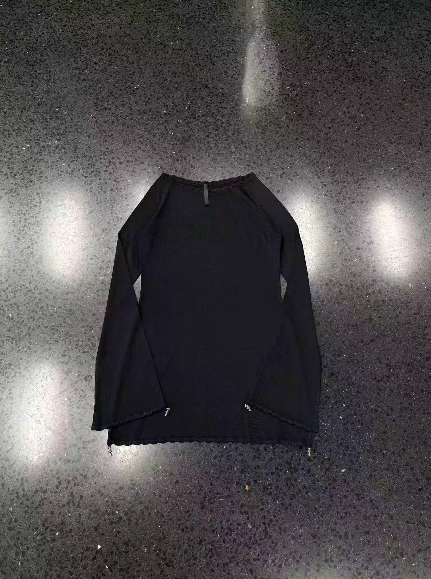 Chrome hearts โครเอเชียหัวใจ BBF ข้าม✝ชุดเดรสจี้👗สีดำ รูปที่ 1