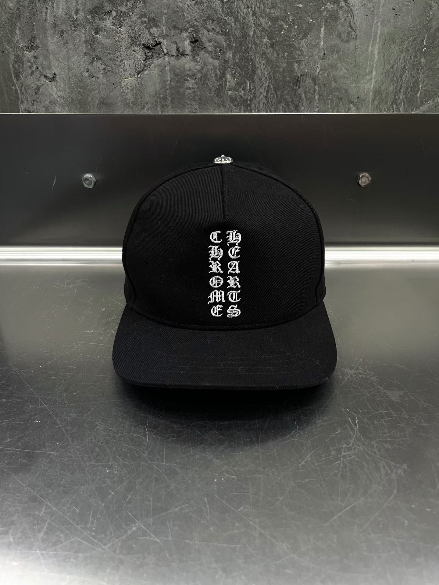 크롬 하트 산스크리트어 자수🪡야구 모자⚾검은색, 1번 이미지